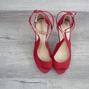 Nine West Women's Donnali Heeled Sandal - Red